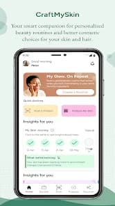 CraftMySkin mobile app personalized home screen